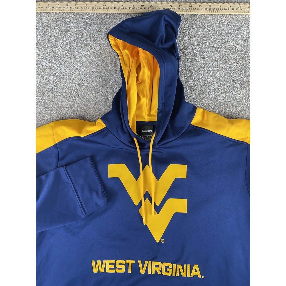West Virgina Mountaineers Hoodie Pullover Active Jacket Mens XL Fleece NCAA